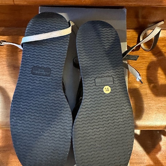 Stephane Kelian Black Leather Platform Studded Wedge Sandals/Shoes 40 - Picture 7 of 8